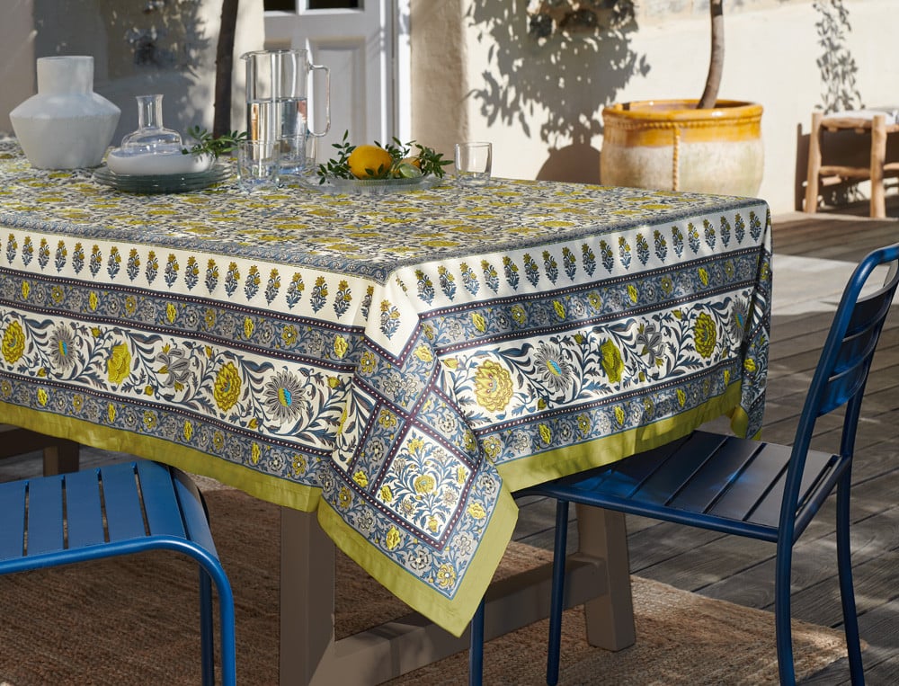 Nappe  imprimé placé motif végétal Yuzu