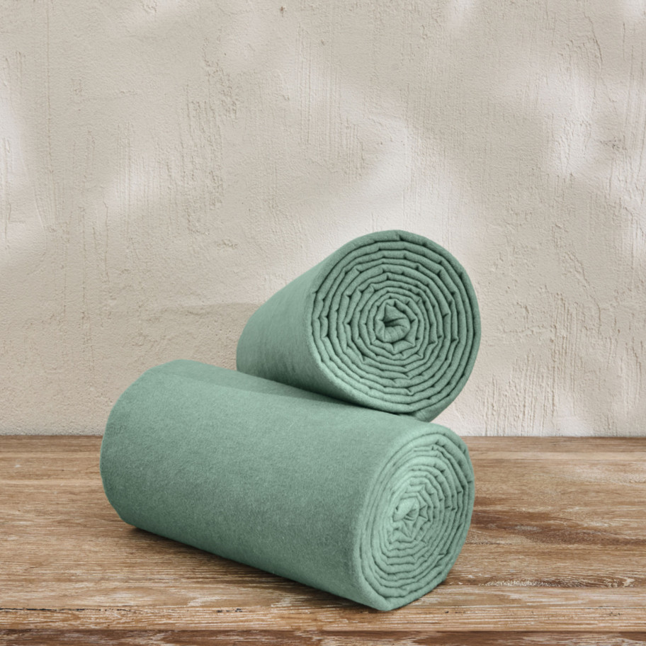 Pack de 2 draps-housses Flanelle tissé-teint