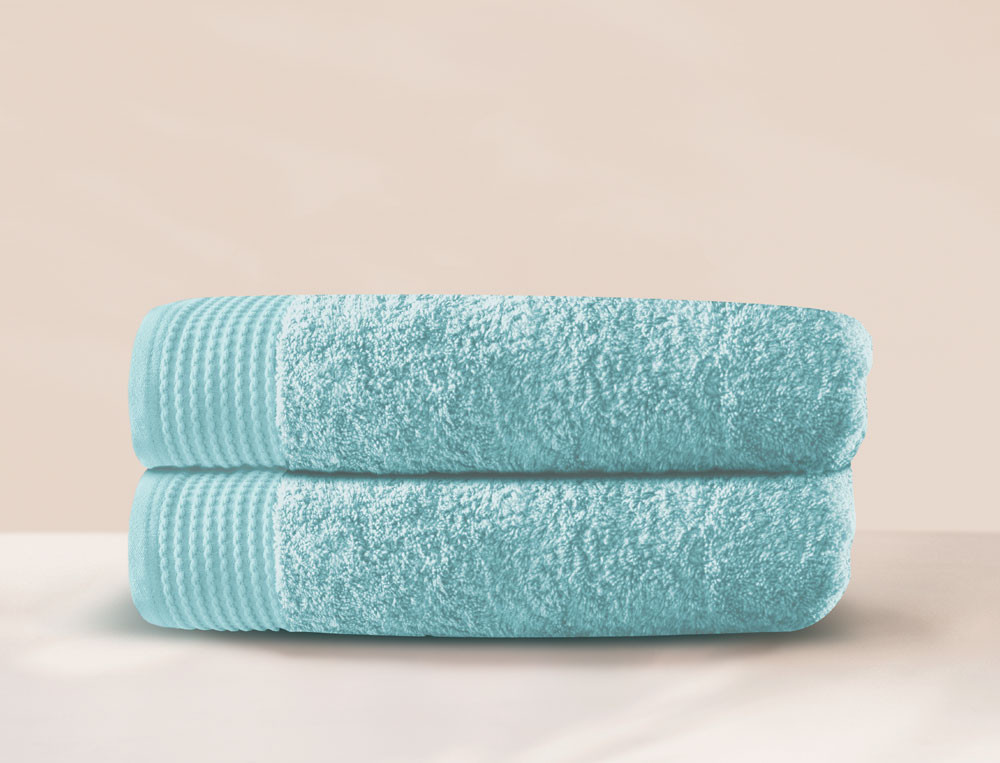 1 drap de bain, 1 serviette de bain et 2 gants 100% coton 700g/m2 Riviera