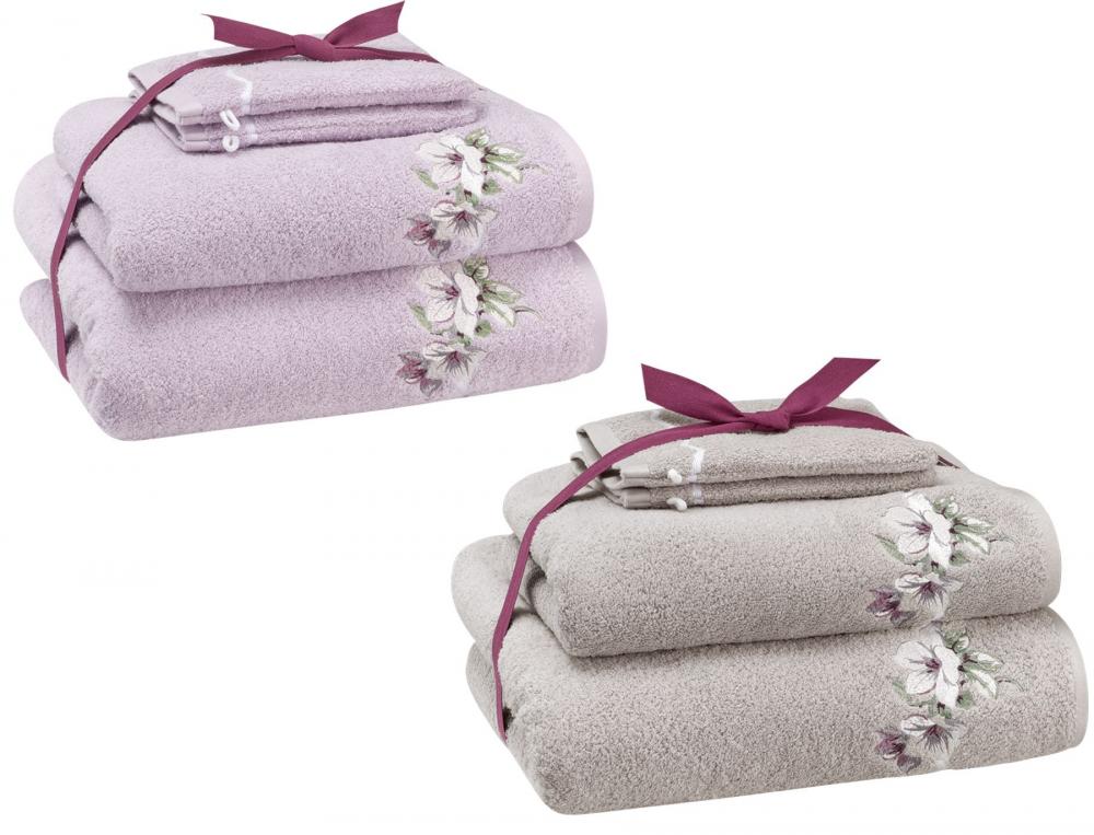 Pack Linge de bain brodé Les magnolias