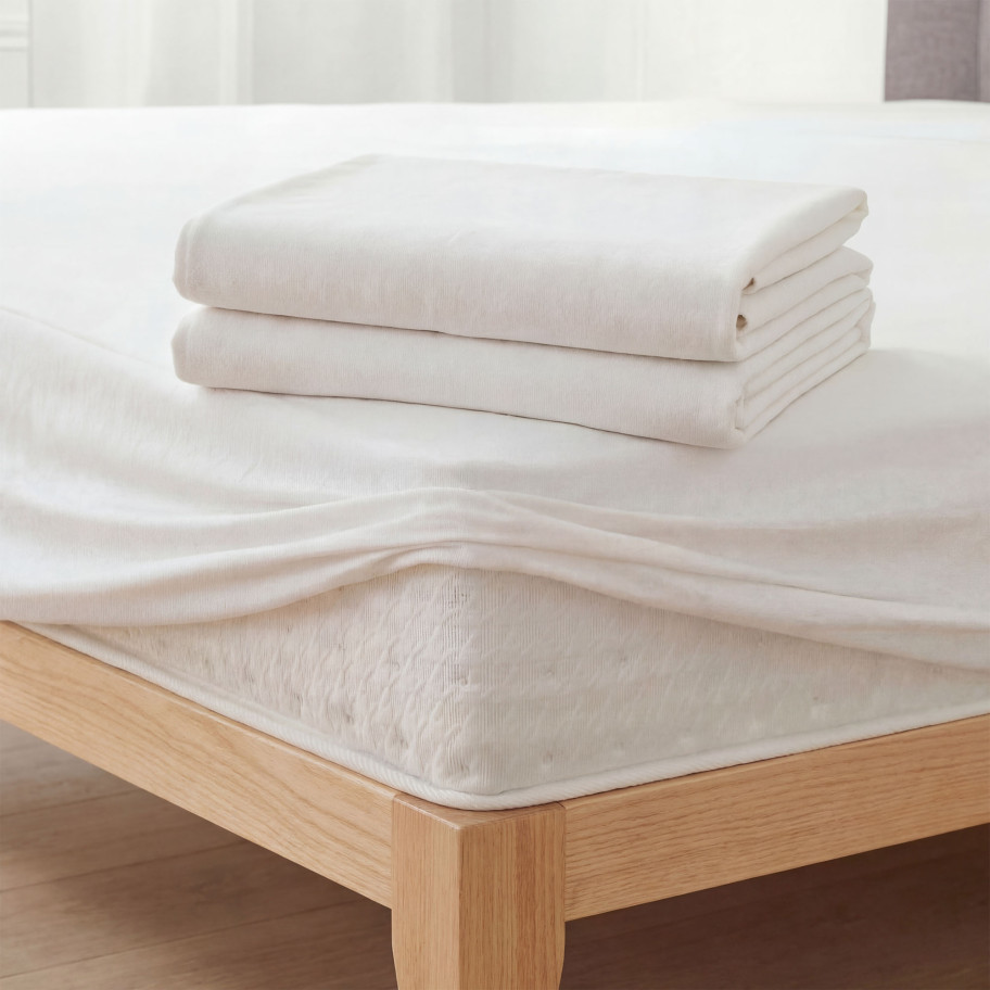 Lot de 2 protège-matelas forme housse bonnet 45cm Molleton élastomère 200g/m2