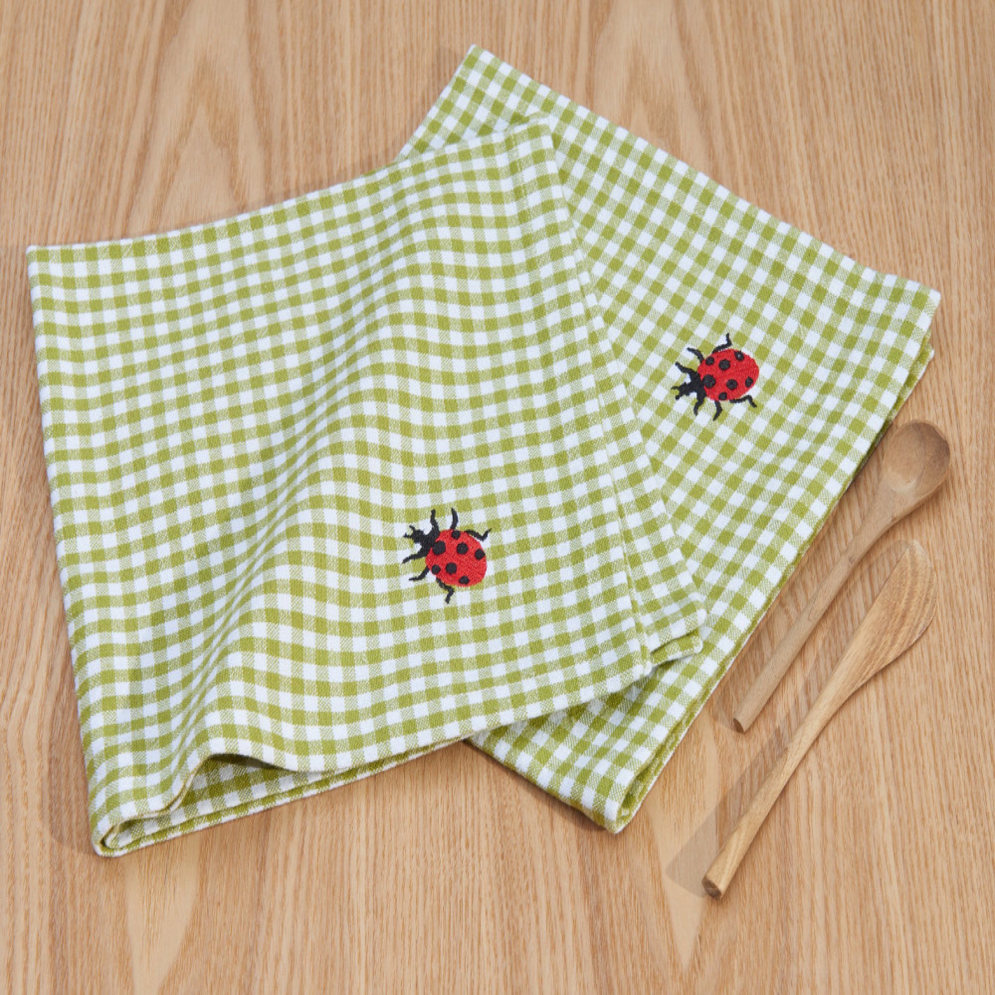 Pack 2 Tischsets & 2 Servietten Glückspunkte 100% Baumwolle