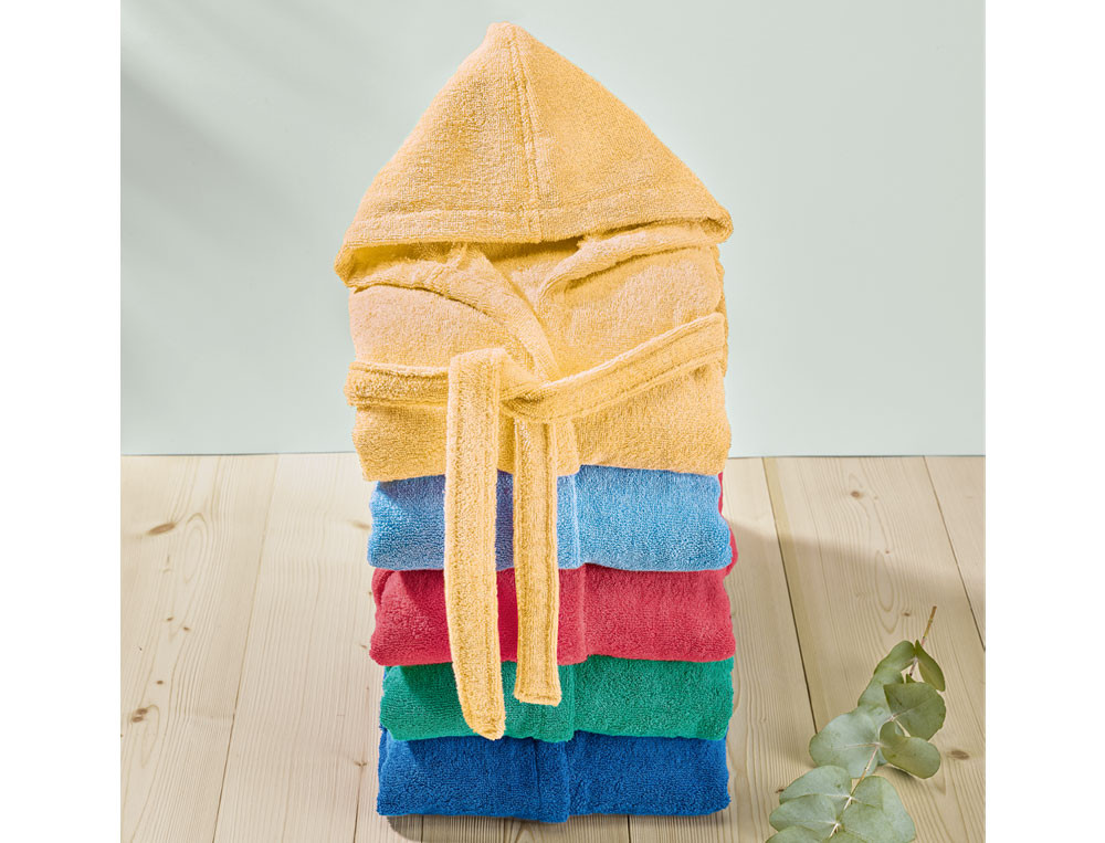 Peignoir enfant à capuche 2 pompons Parenthèse