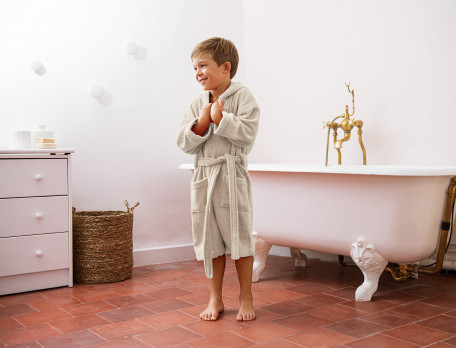 Peignoir enfant à capuche 2 pompons Parenthèse