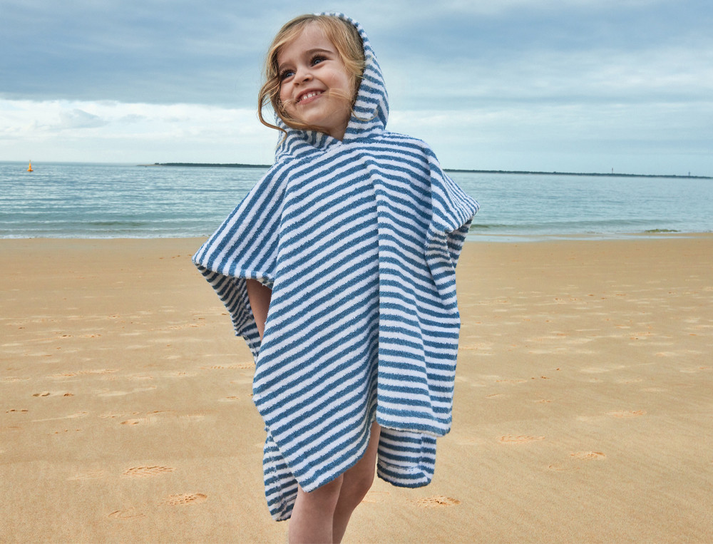 Serviette de bain bébé et gant de toilette Oiseaux Camel - Sortie