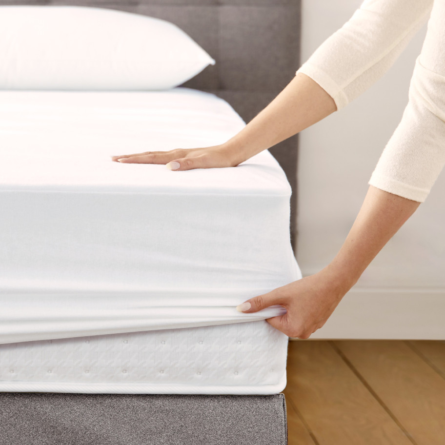Protège-matelas imperméable forme lit double Molleton élastomère 200g/m2