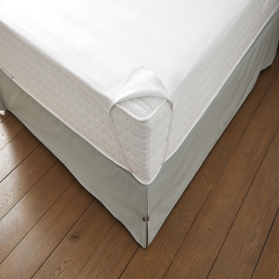 Protège-matelas imperméable forme plateau  Molleton élastomère 200g/m2