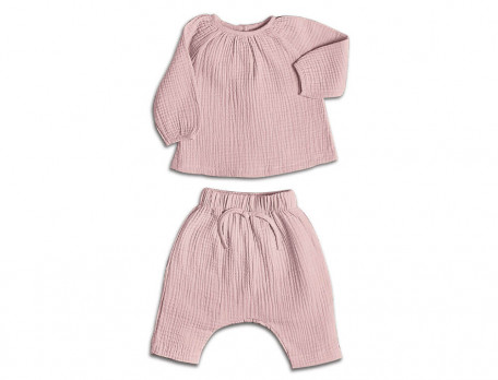 Pyjama bébé fille en gaze de coton Duo câlins