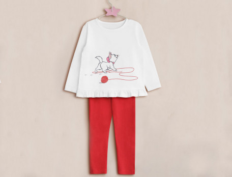 Pyjama enfant fille en coton Les Aristochats