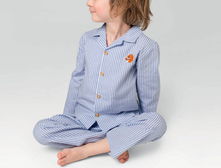 Pyjama garçon imprimé rayé 100% coton Fox