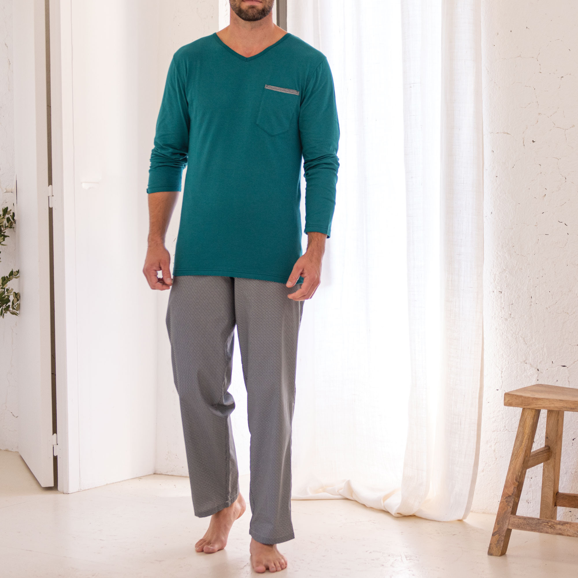 Pyjama homme coton et jersey La Havane