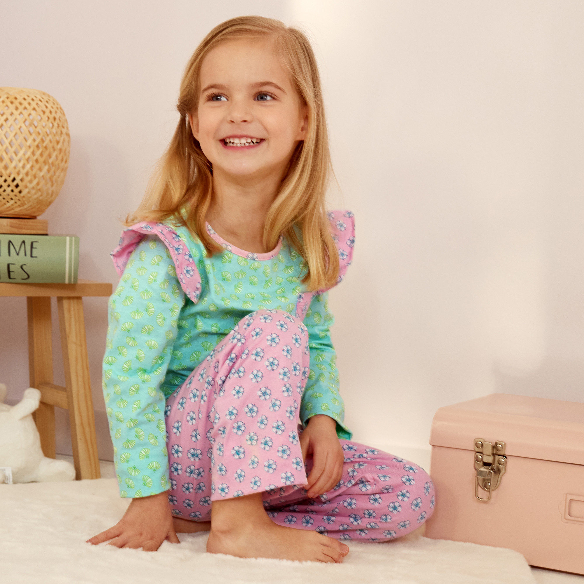 Pyjama Kokeshi Puppe 100% Baumwolle