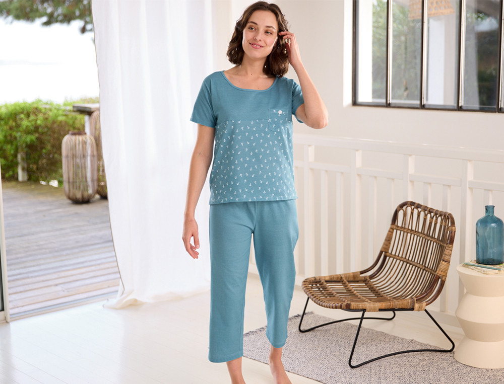 Damenpyjama Maritimer Horizont