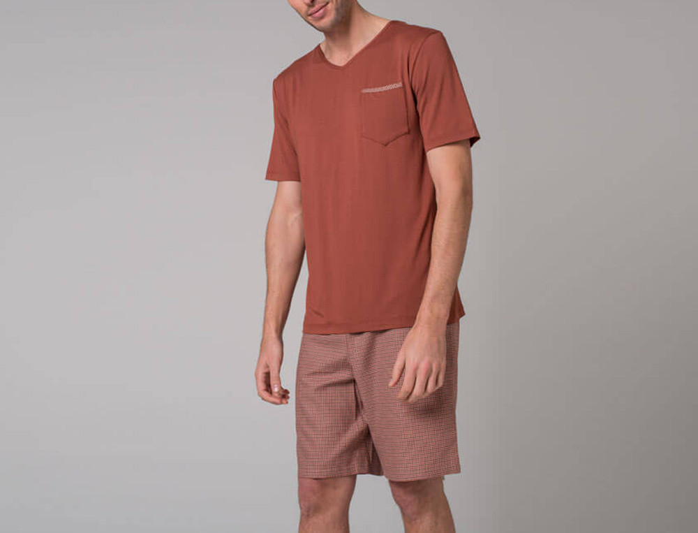 Pyjama kurz Toronto Baumwolle Linvosges