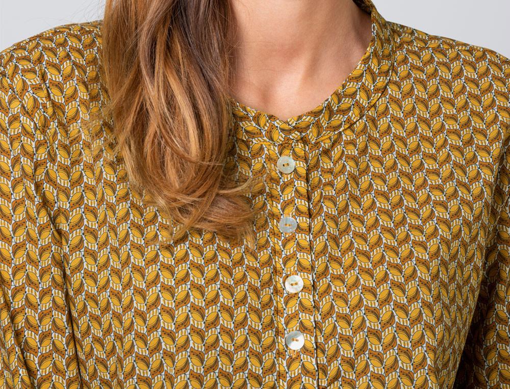 Pyjama femme 100% coton imprimé et uni noisette Les rêveurs