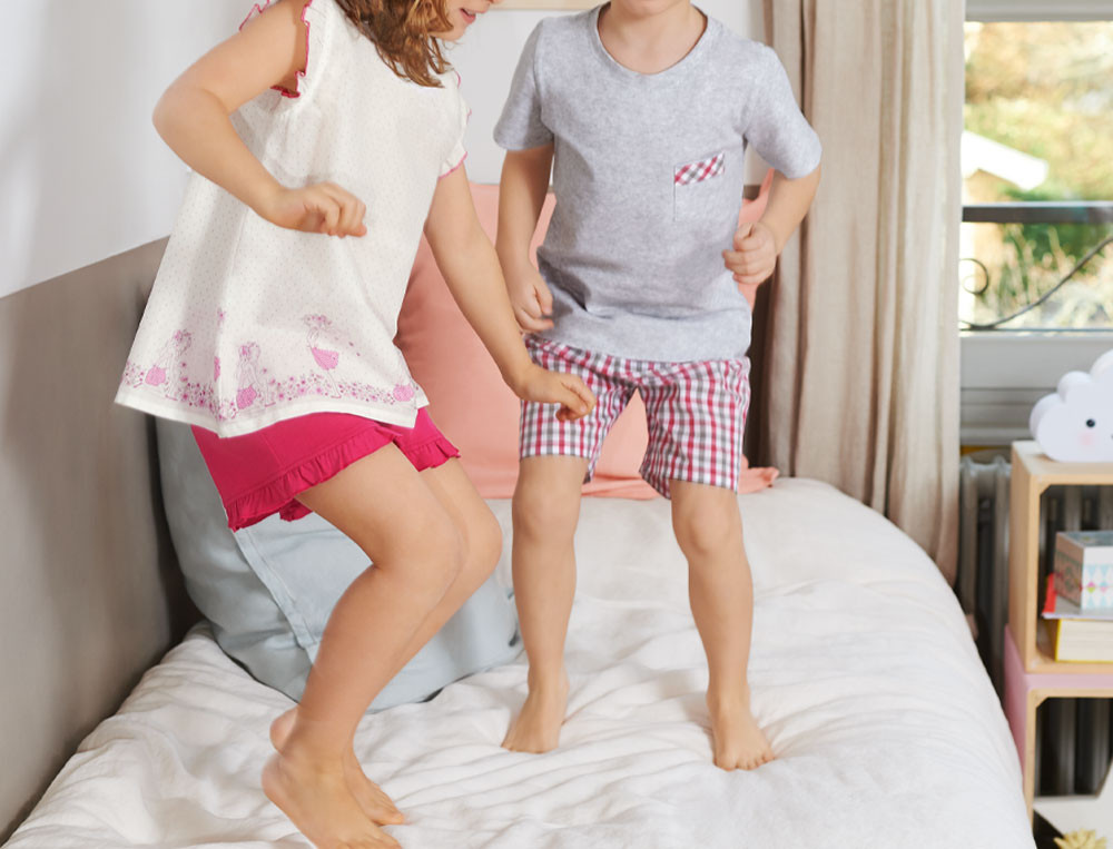 Pyjama short fille en coton short rose Balade champêtre