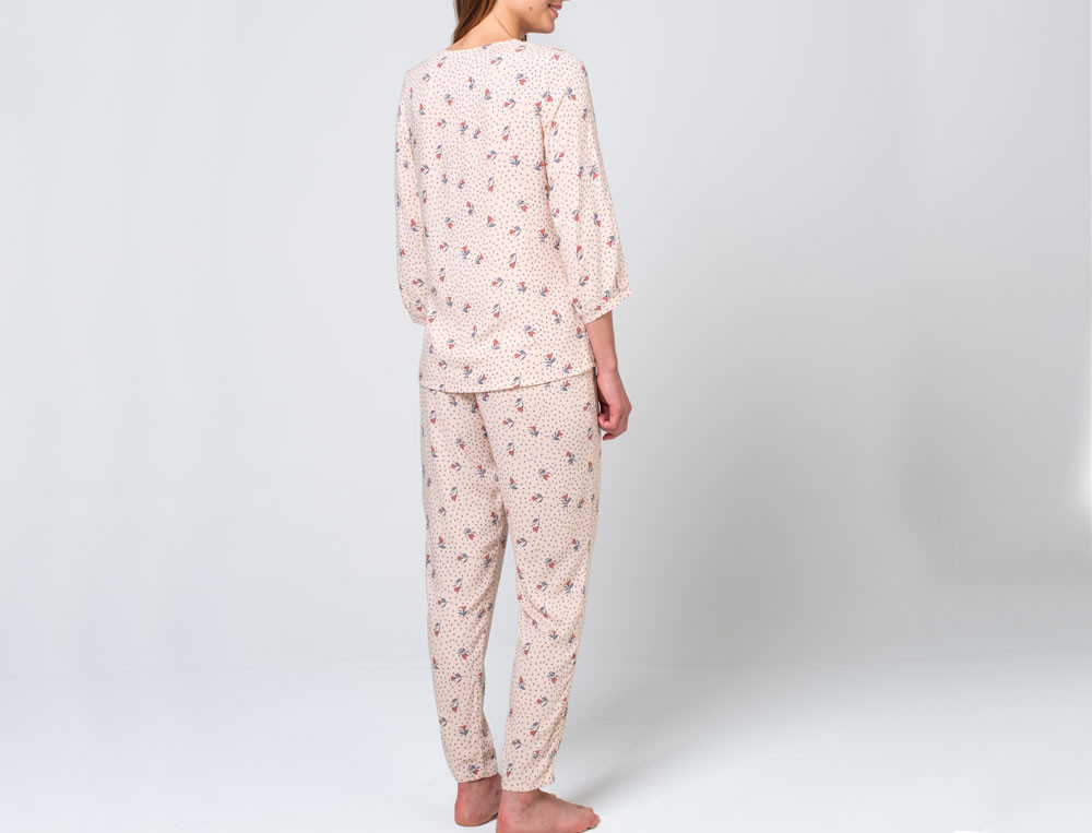 Pyjama imprimé fleur viscose Sous le vent