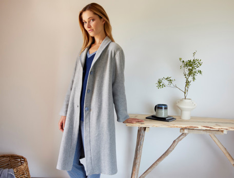 Robe de chambre polaire Bleu de minuit