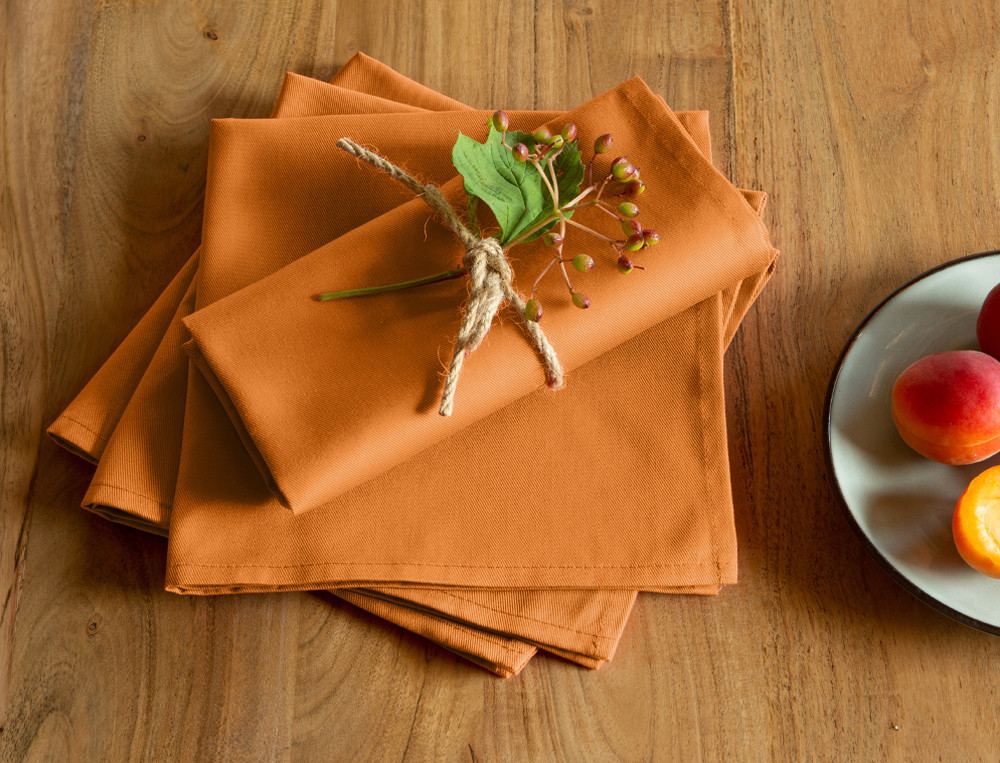 4 serviettes de table coton Couleurs de table