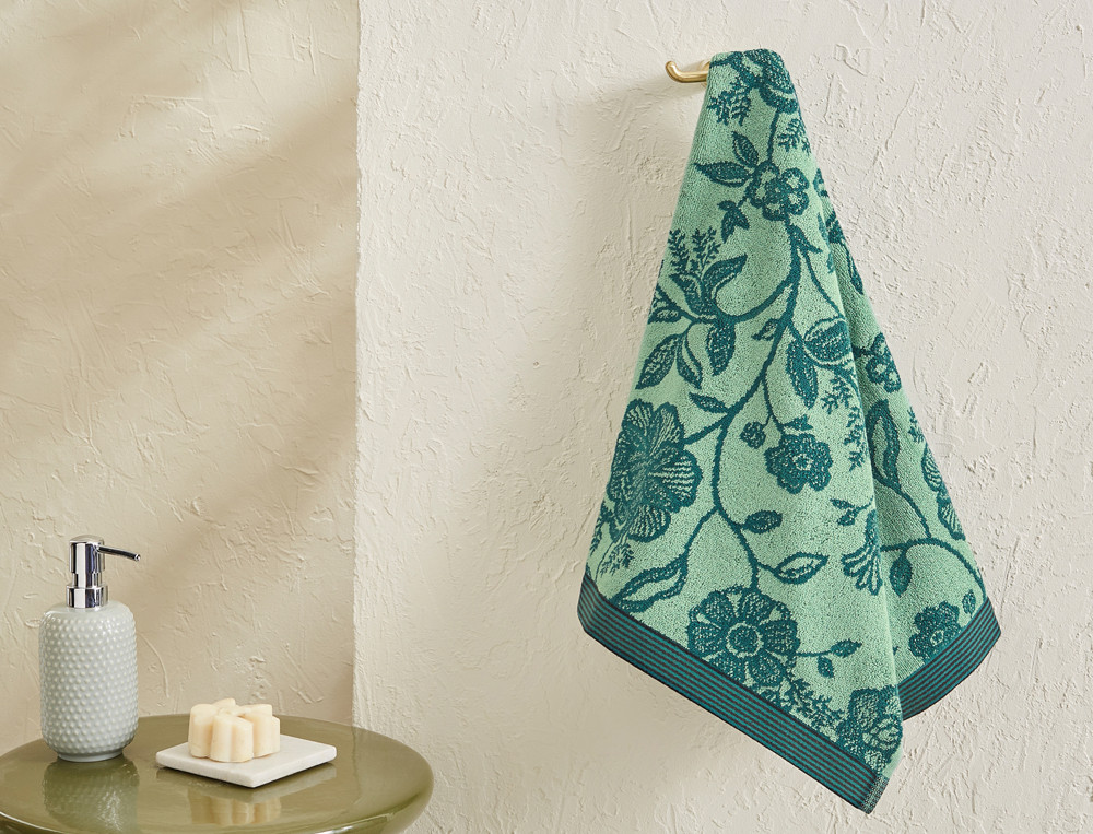 Linge de bain jacquard Byzance Jacquard floral