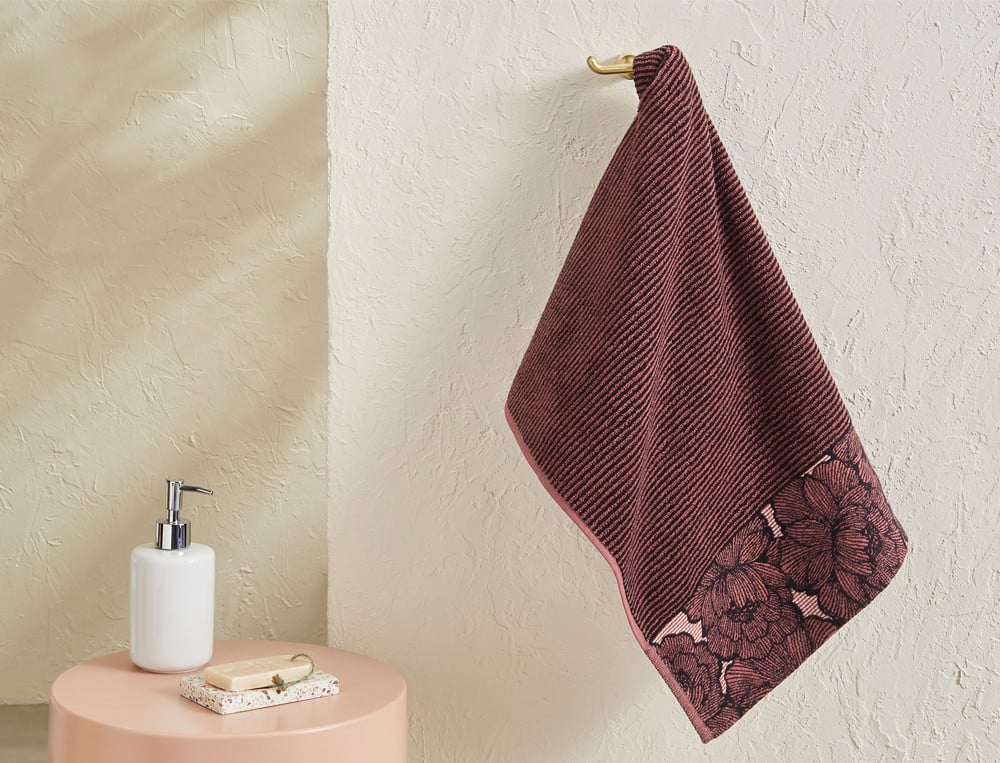 Serviette de bain Byzance Jacquard floral