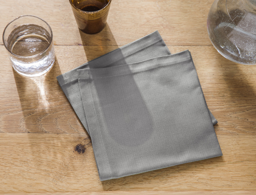 2 serviette de table 100% coton unies Farandole
