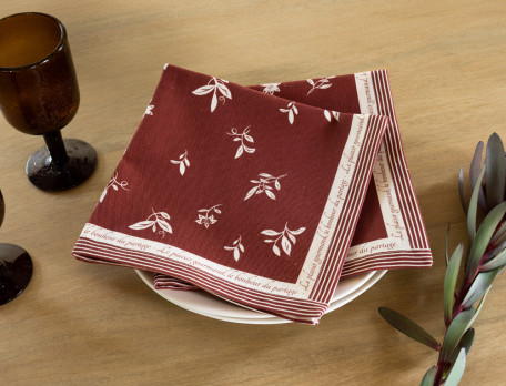 2 serviettes de table Les bons moments