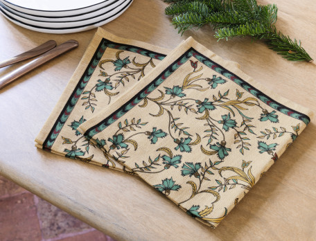 Lot De 4 Serviettes De Table En Coton Gris Clair - 40x40 Cm - Pour Repas Quotidien Ou Occasion Spéciale - 7