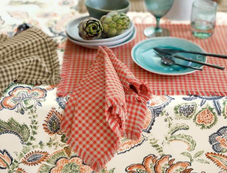 2 serviettes de table vichy tissé-teint Délicieusement simple