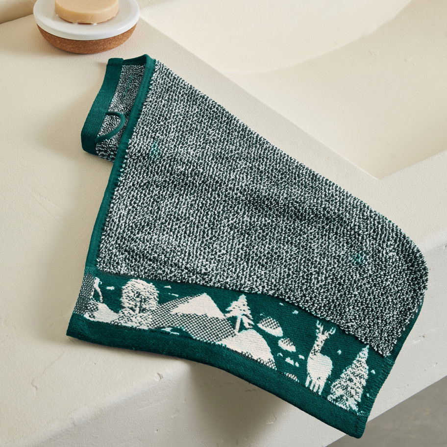 Serviette invité liteau jacquard Douceur des sommets