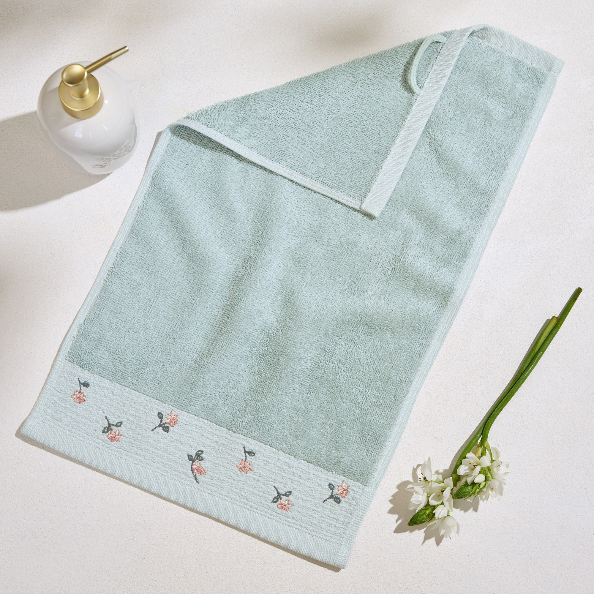 Serviette invité - 30x50cm - Fleurs de Cottage Linvosges