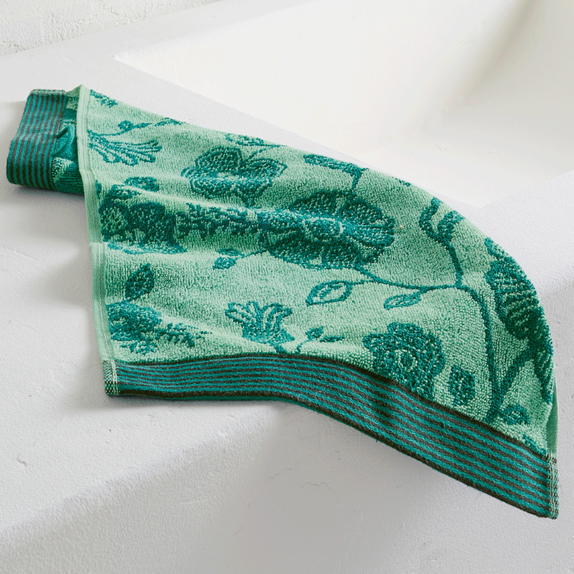 Linge de bain jacquard Byzance Jacquard floral