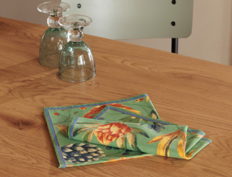 Lot de 2 serviettes de table Avec délice