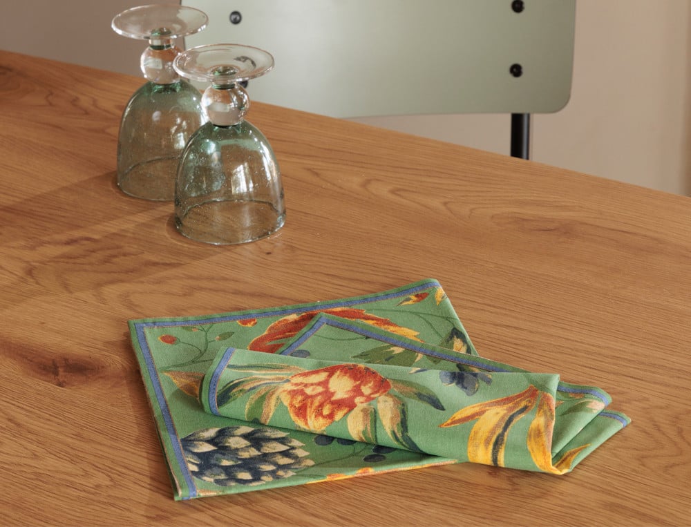 Lot de 2 serviettes de table Avec délice