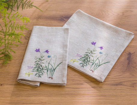 Lot de 2 serviettes de table Jardin des plantes