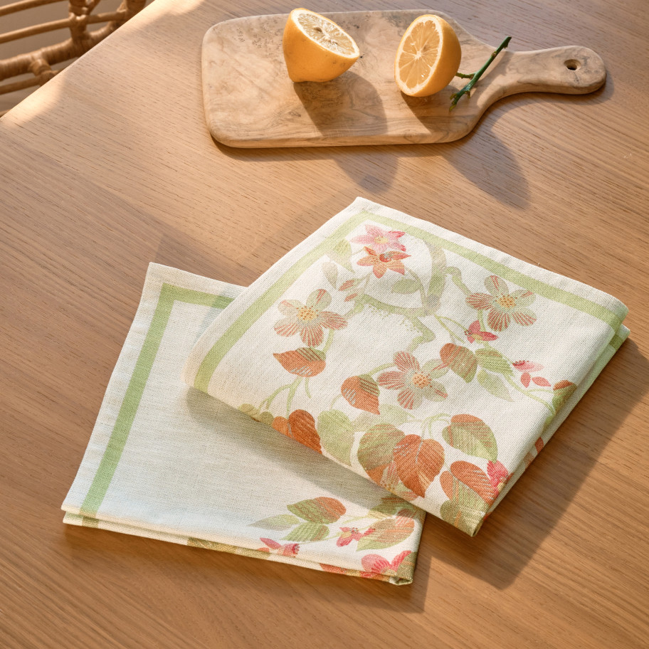 Lot de 2 serviettes de table Saveur poétique