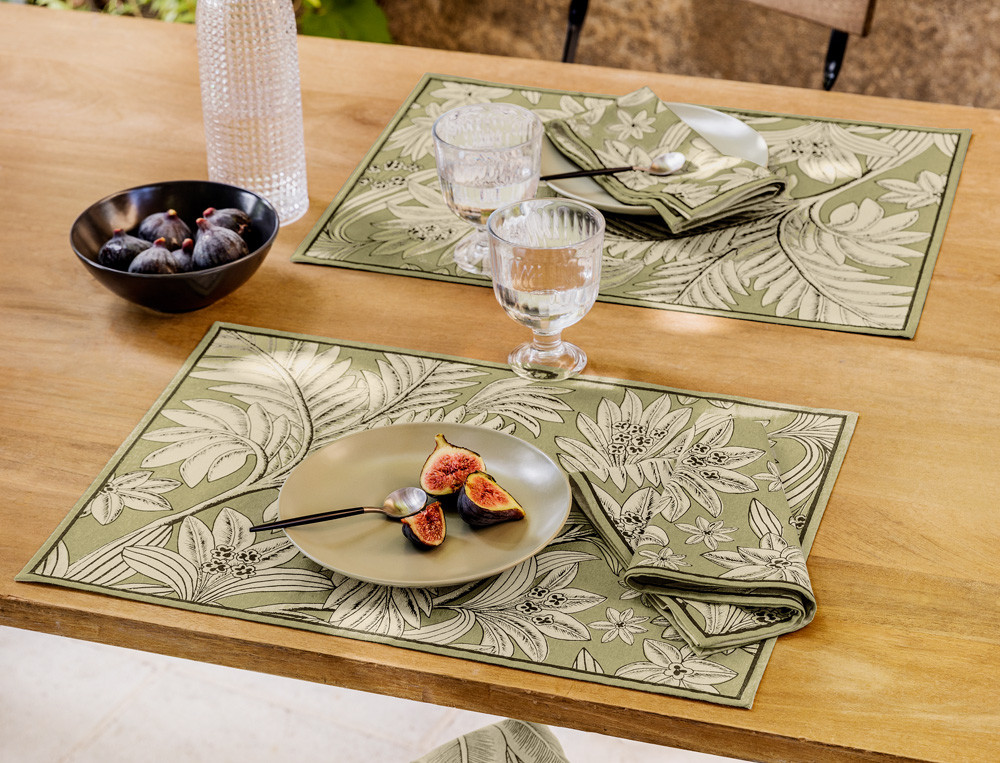 2 sets de table Pistache