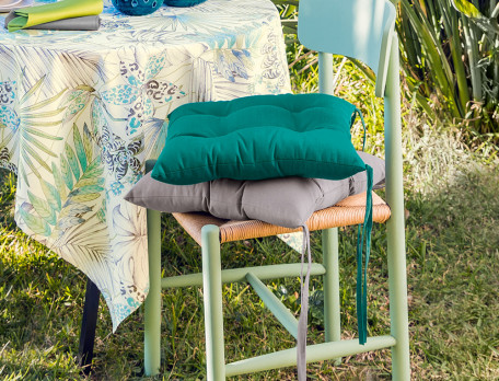 Sitzkissen einfarbig UV-Schutz und Fleckschutz Tropischer Garten
