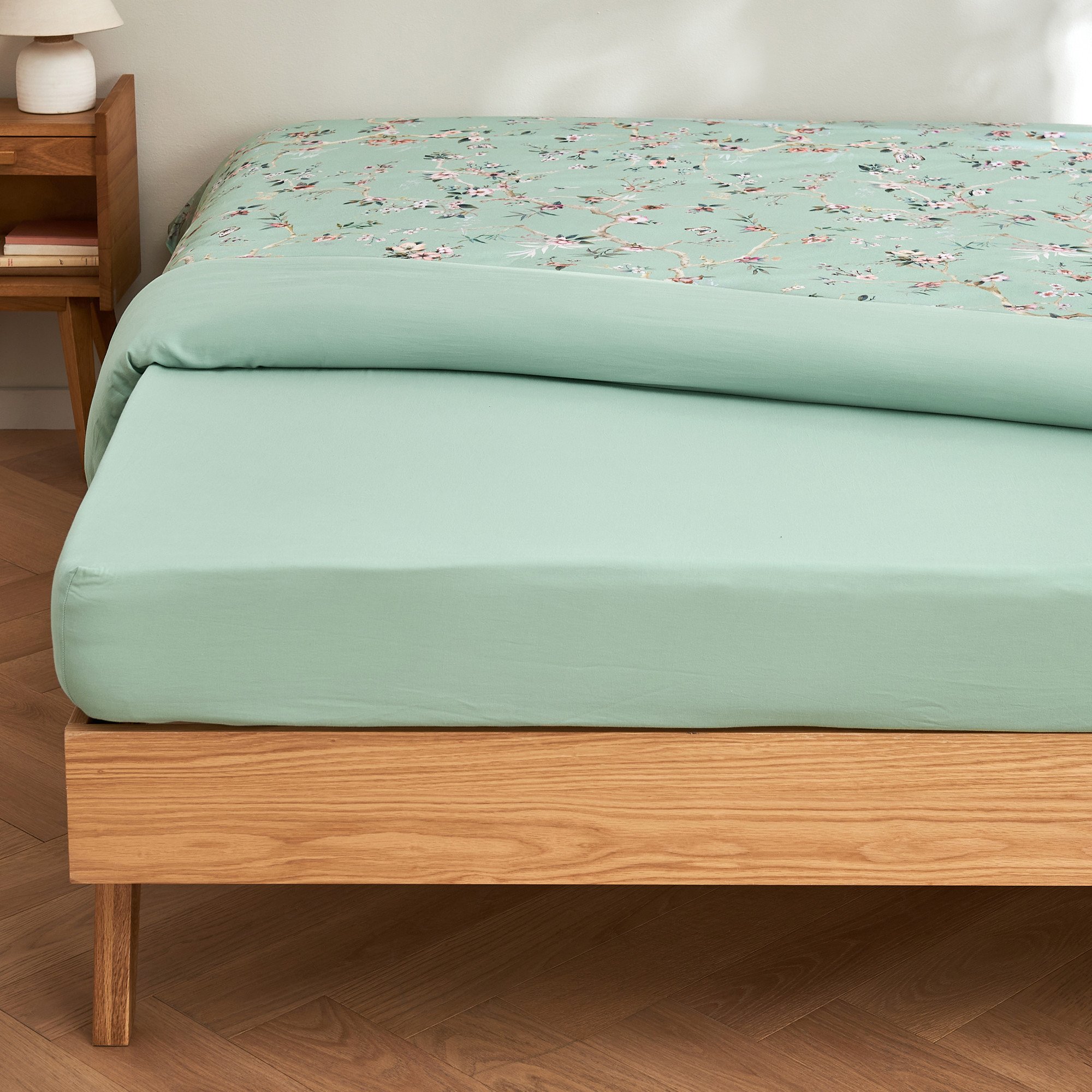 Spannbettlaken Sakura Glanz  100% Baumwolle