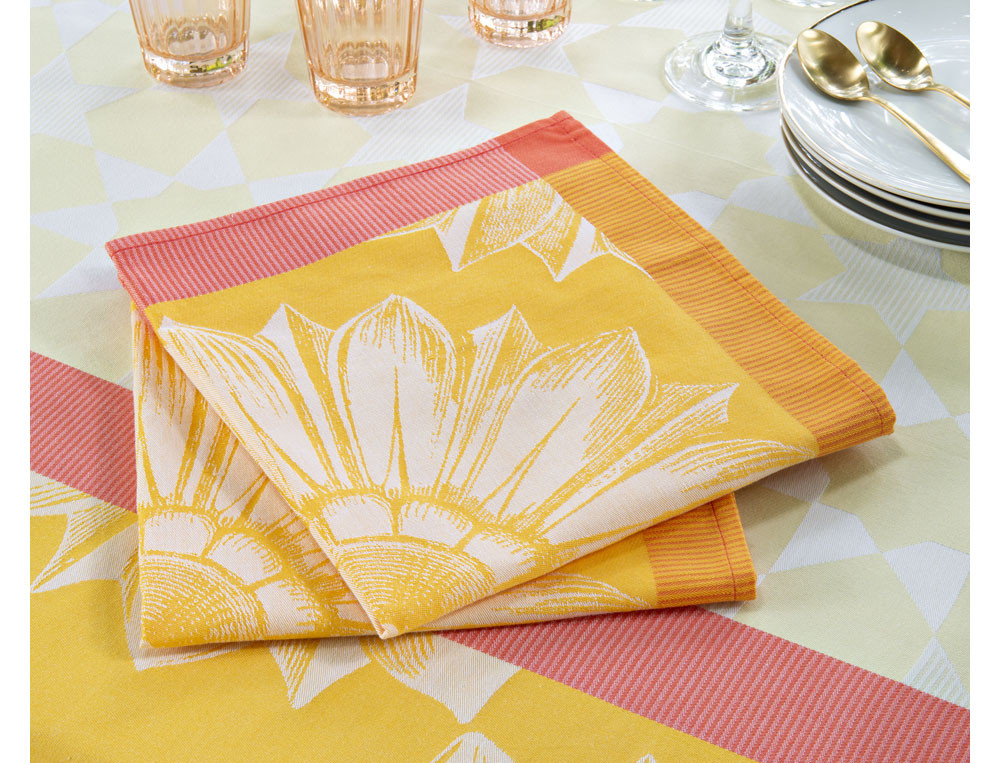 Stoffservietten im 2er-Set Sonnenblume