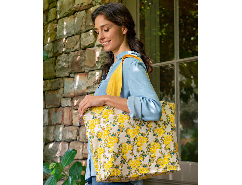 Stofftasche Blumenbeet Baumwolle Linvosges