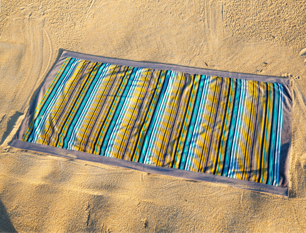 Strandtuch bunt gestreift Türkise Lagune