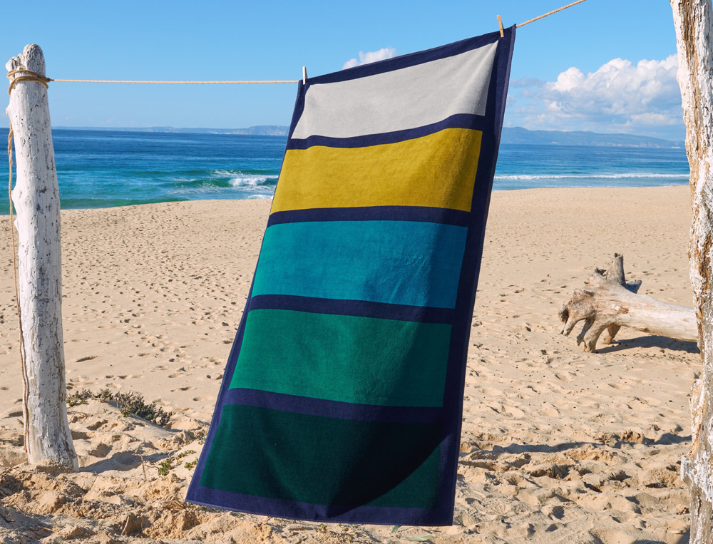 Strandtuch gestreift Wellentanz