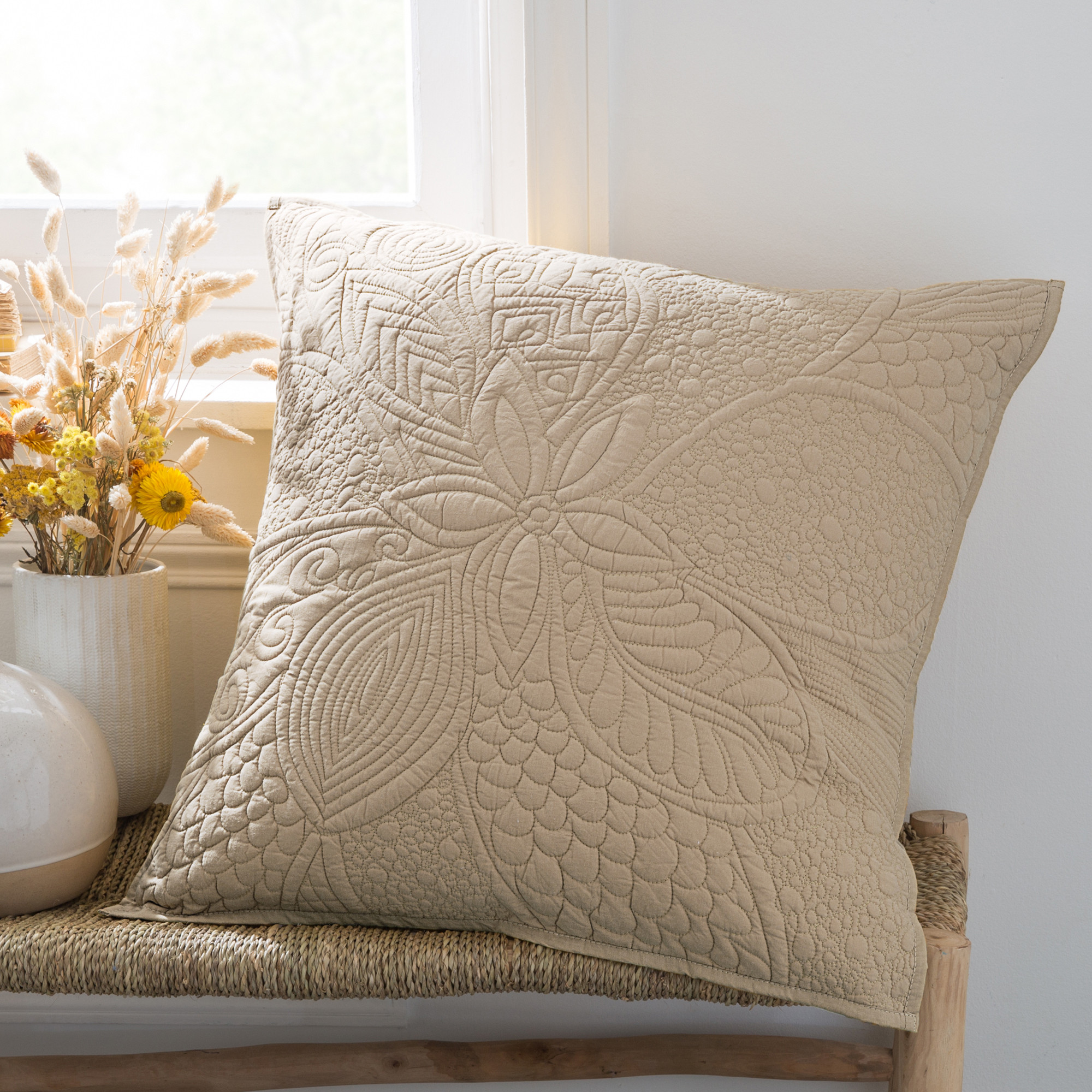 Taie boutis 100% coton motif placé Lugano