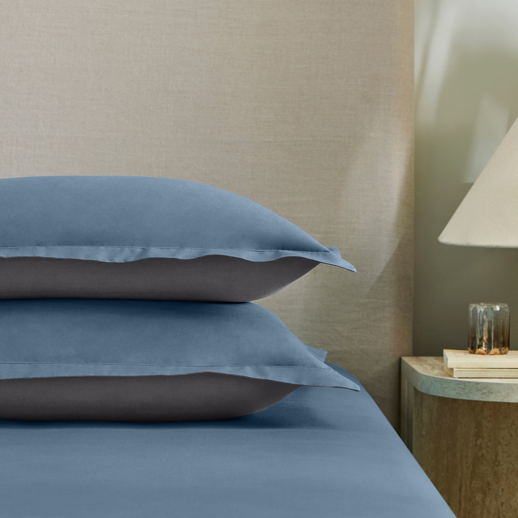 Taie d'oreiller unie brodable Coton fin