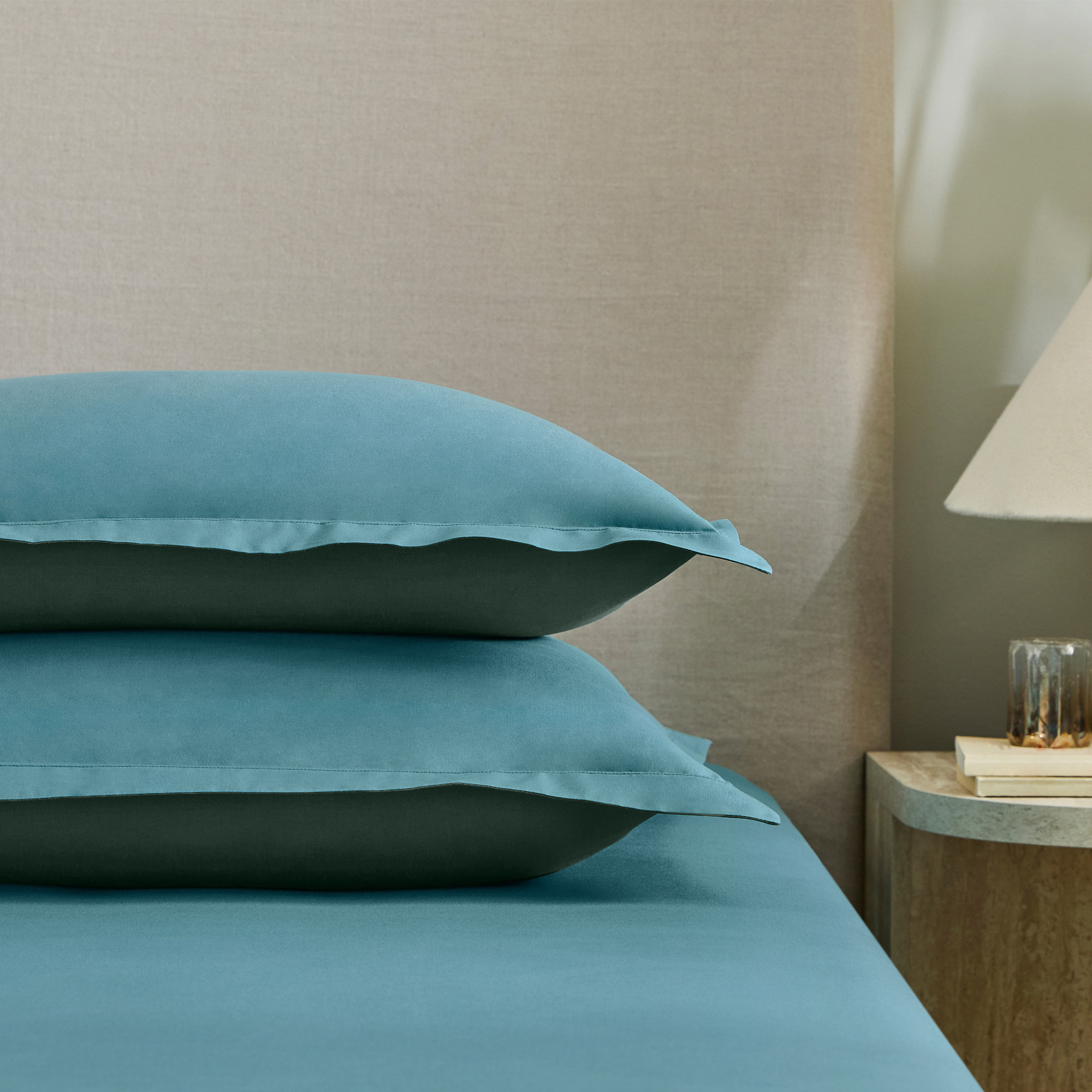 Taie d'oreiller unie brodable Coton fin