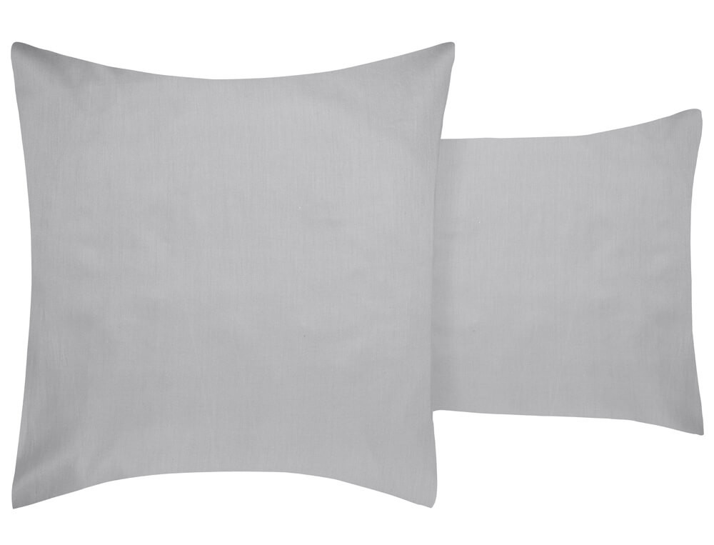 Taie d'oreiller satin imprimée rayures et dos gris Couleurs Boréales