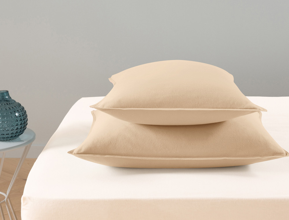 Taie d'oreiller Flanelle bicolore