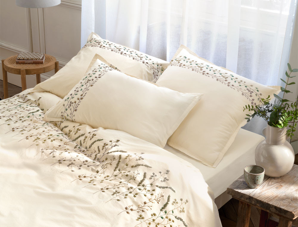Taie d'oreiller fermeture zip Mascarpone