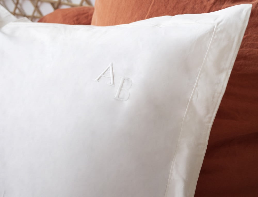 Taie d'oreiller unie Percale coton